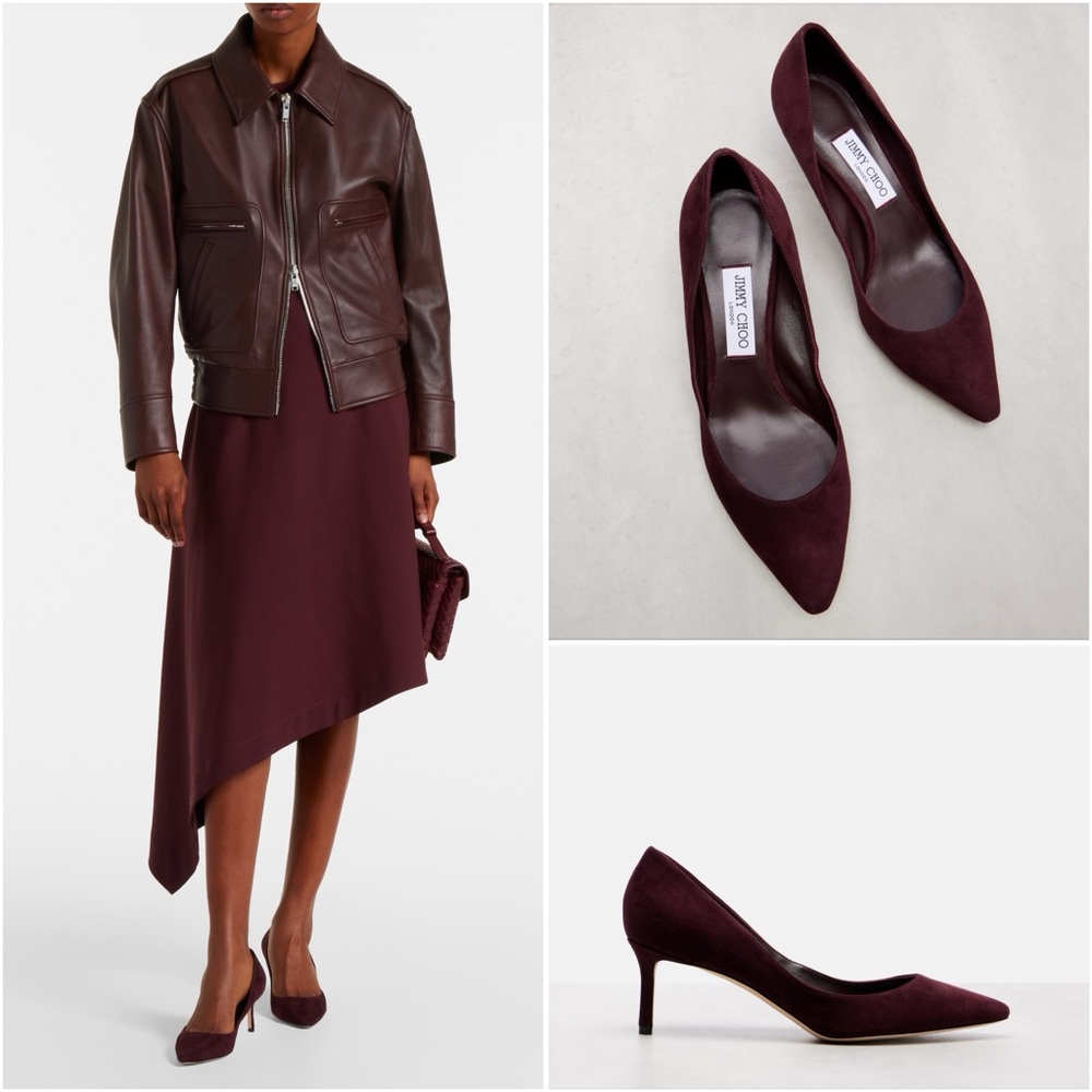 New JIMMY CHOO Romy 60 suede pumps $795 39.5